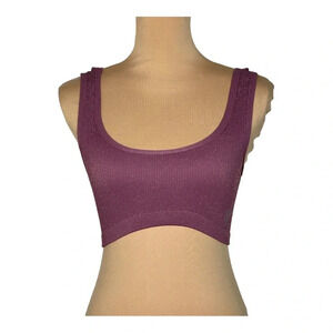 Free‎ People Movement Plum Crop Top New
